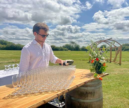 Jenners Barn provides a fully stocked bar with service included in venue hire